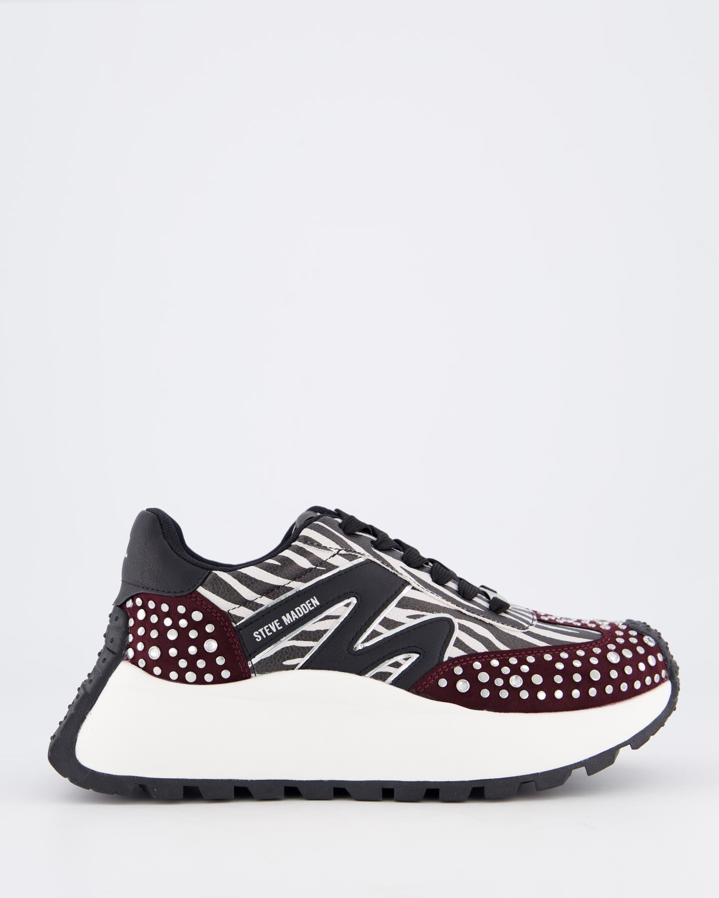 Steve Madden Dames Supercampo Sneaker Rood - Eleganza.nl