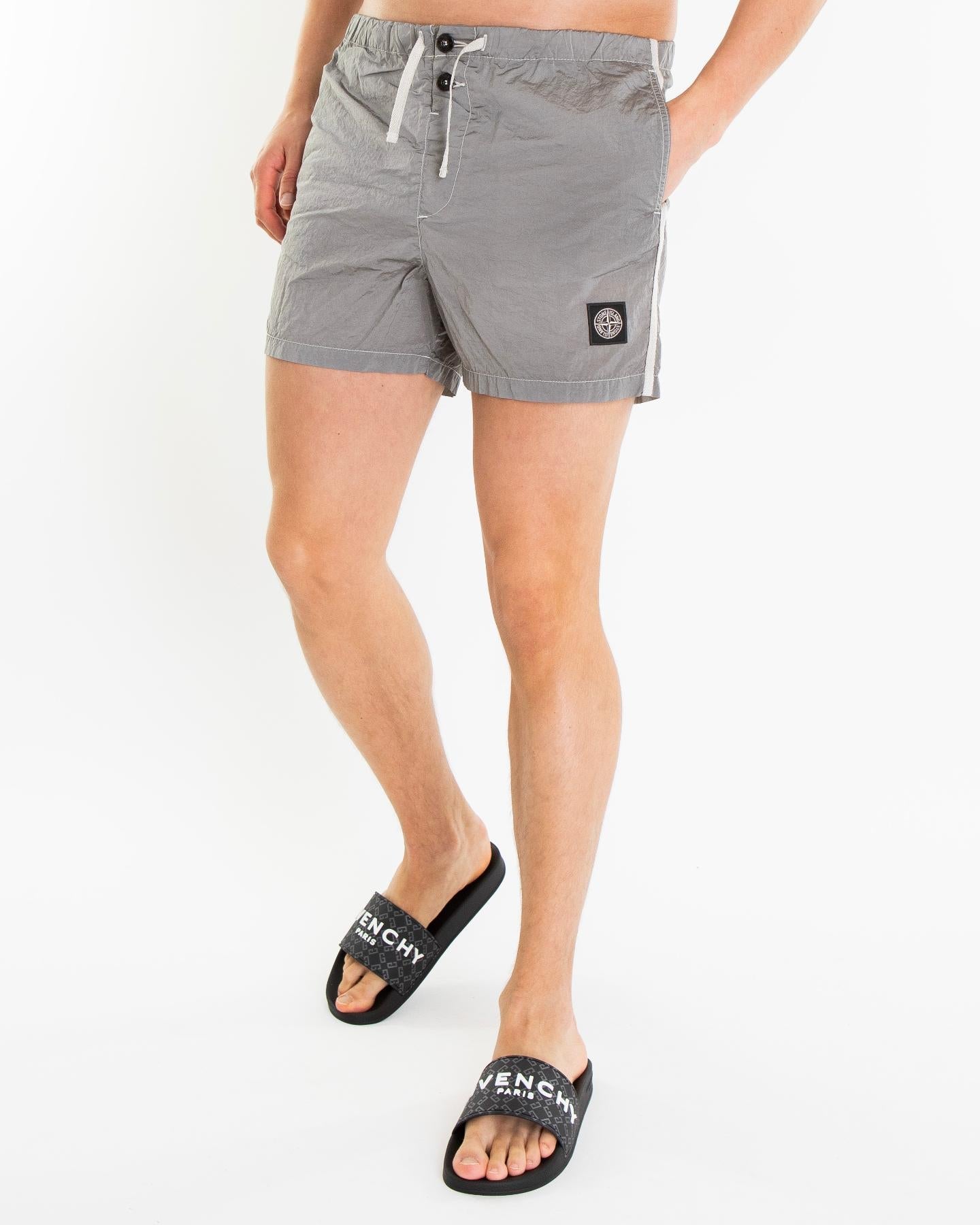 Stone Island Heren Compasslogo Short Grijs - Eleganza.nl