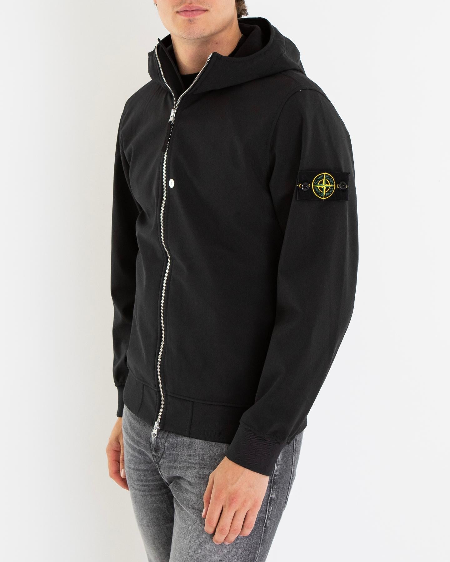 Stone Island Heren Logo patch Jacket Zwart - Eleganza.nl