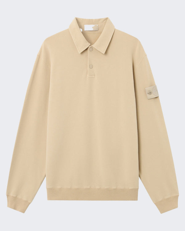 Heren Ls Polo-Beige-V0090 Beige
