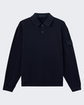 Heren Polo met lange mouwen Blauw — huidige kleur