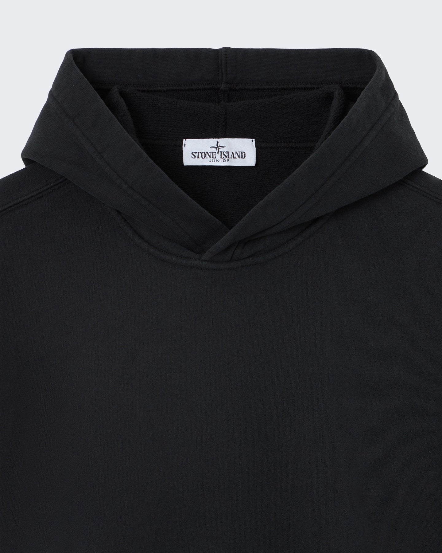 Stone Island Kids Hoodie met capuchon in zwart - Eleganza.nl
