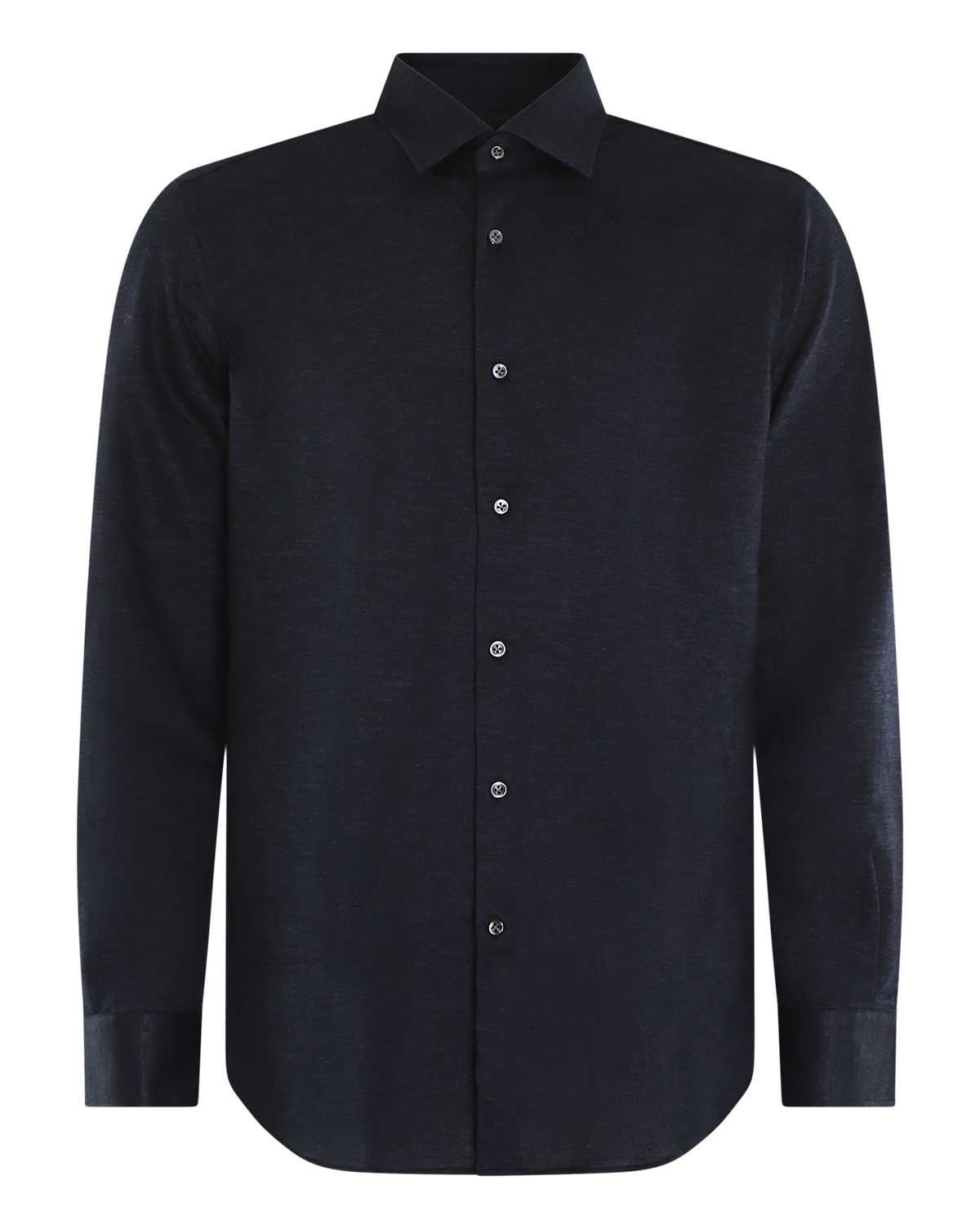 Heren Buttoned Knitshirt Blauw
