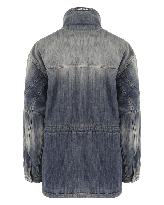 Heren Parka Grijs/Blauw