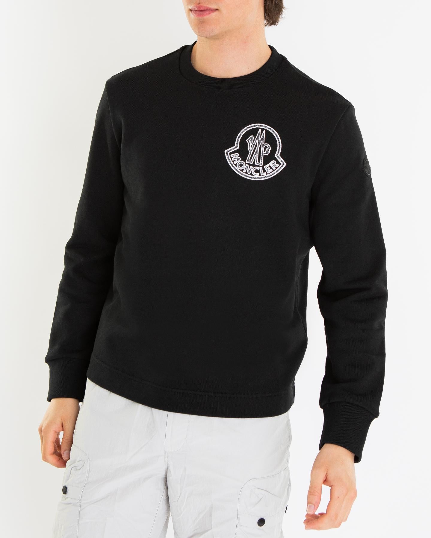 Heren Logo patch Sweater Zwart