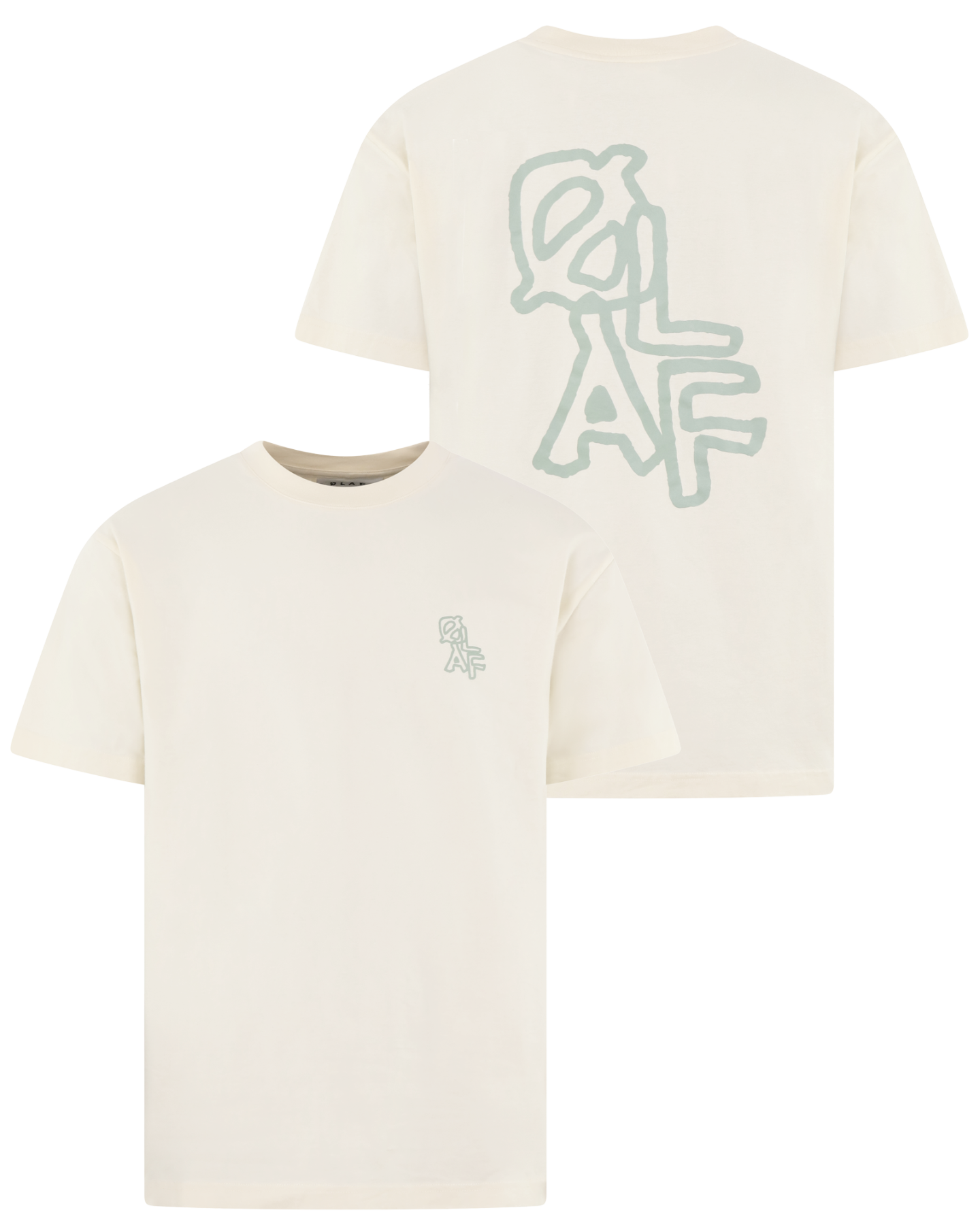 Olaf Hussein Heren Layered Logo T Shirt Wit Eleganza