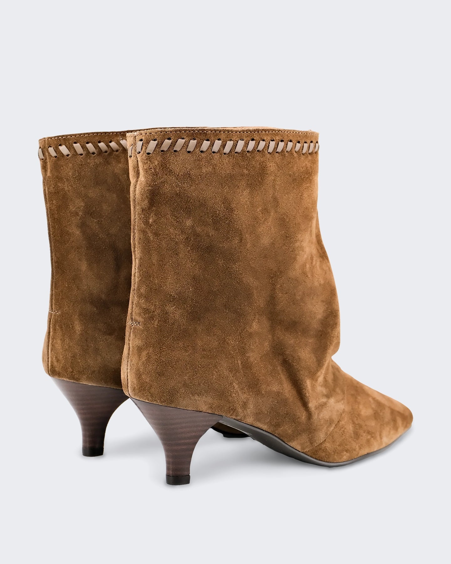 Toral Dames Suède enkellaarsjes Beige - Eleganza.nl