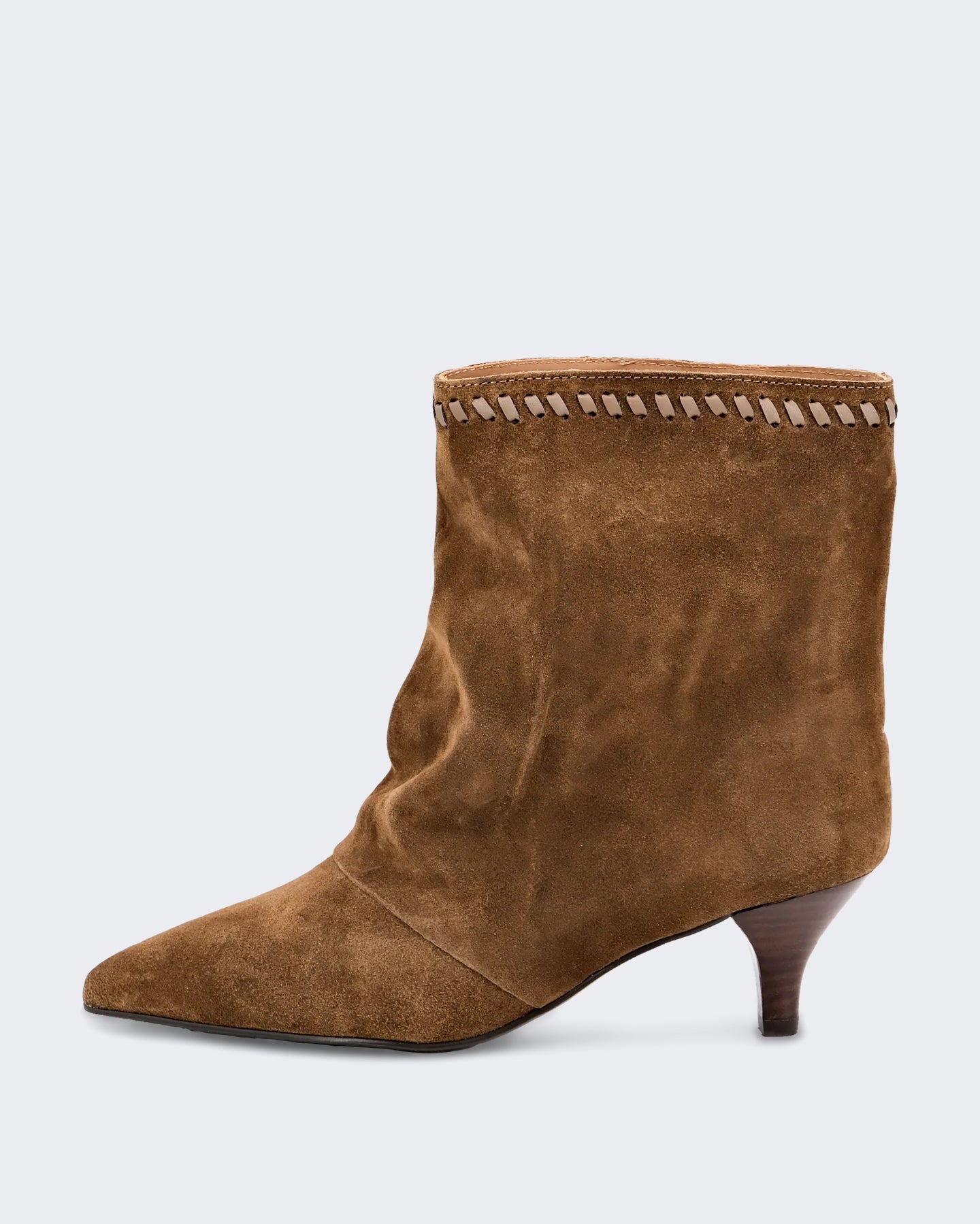 Toral Dames Suède enkellaarsjes Beige - Eleganza.nl
