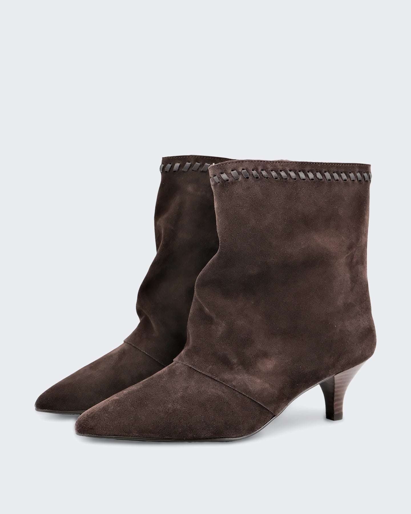 Toral Dames Suède enkellaarsjes Bruin - Eleganza.nl
