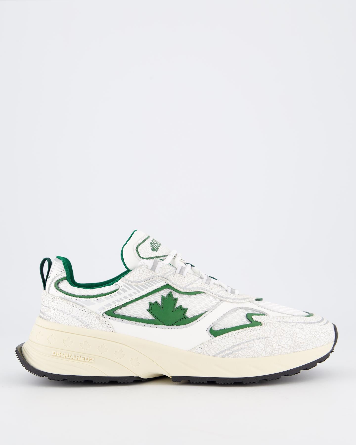 Heren Sprinter Sneaker Wit/Groen
