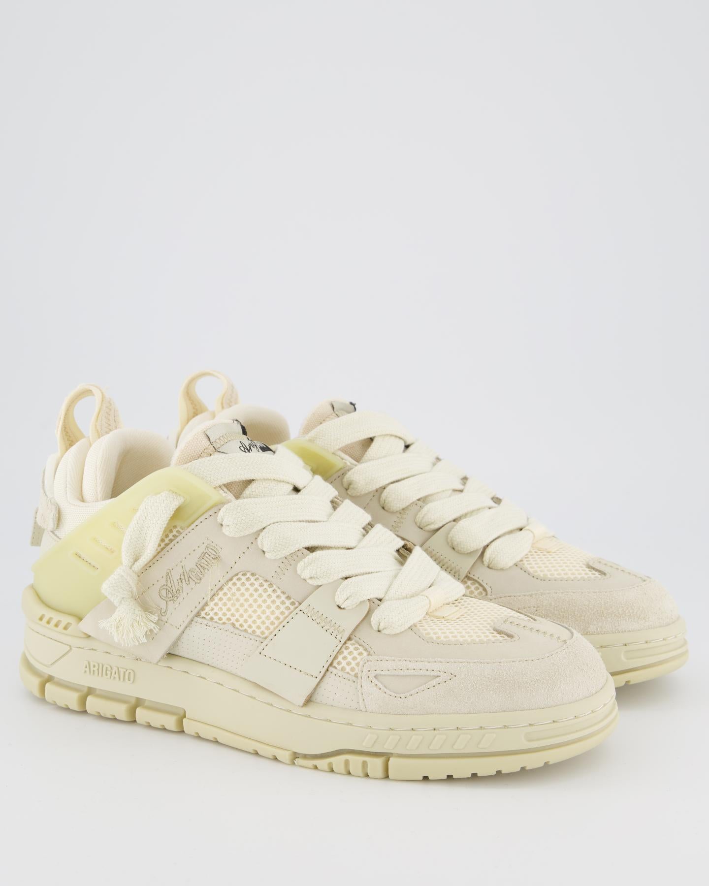 Heren Area Patchwork Sneaker Beige