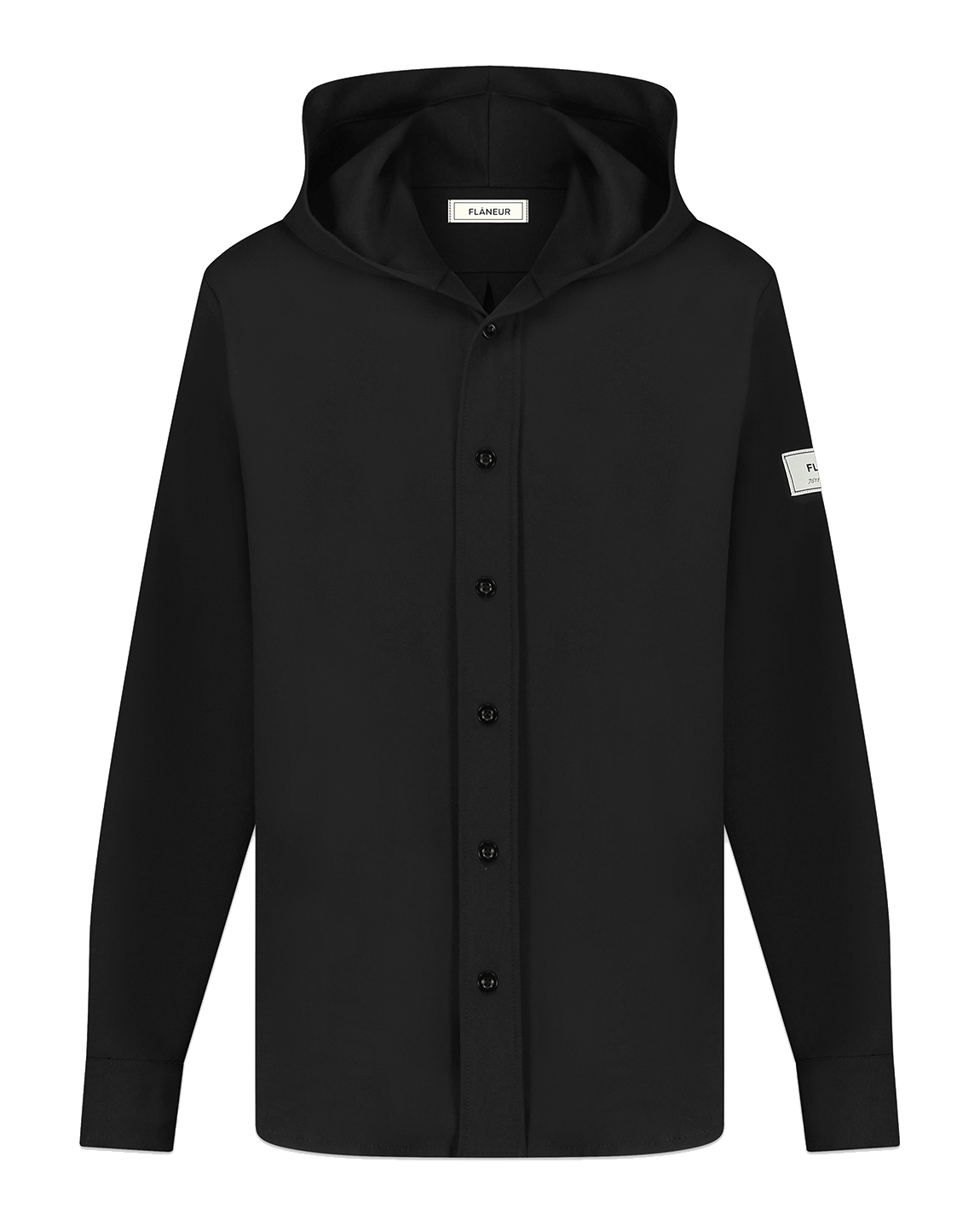 Heren Atelier Hooded Shirt Zwart
