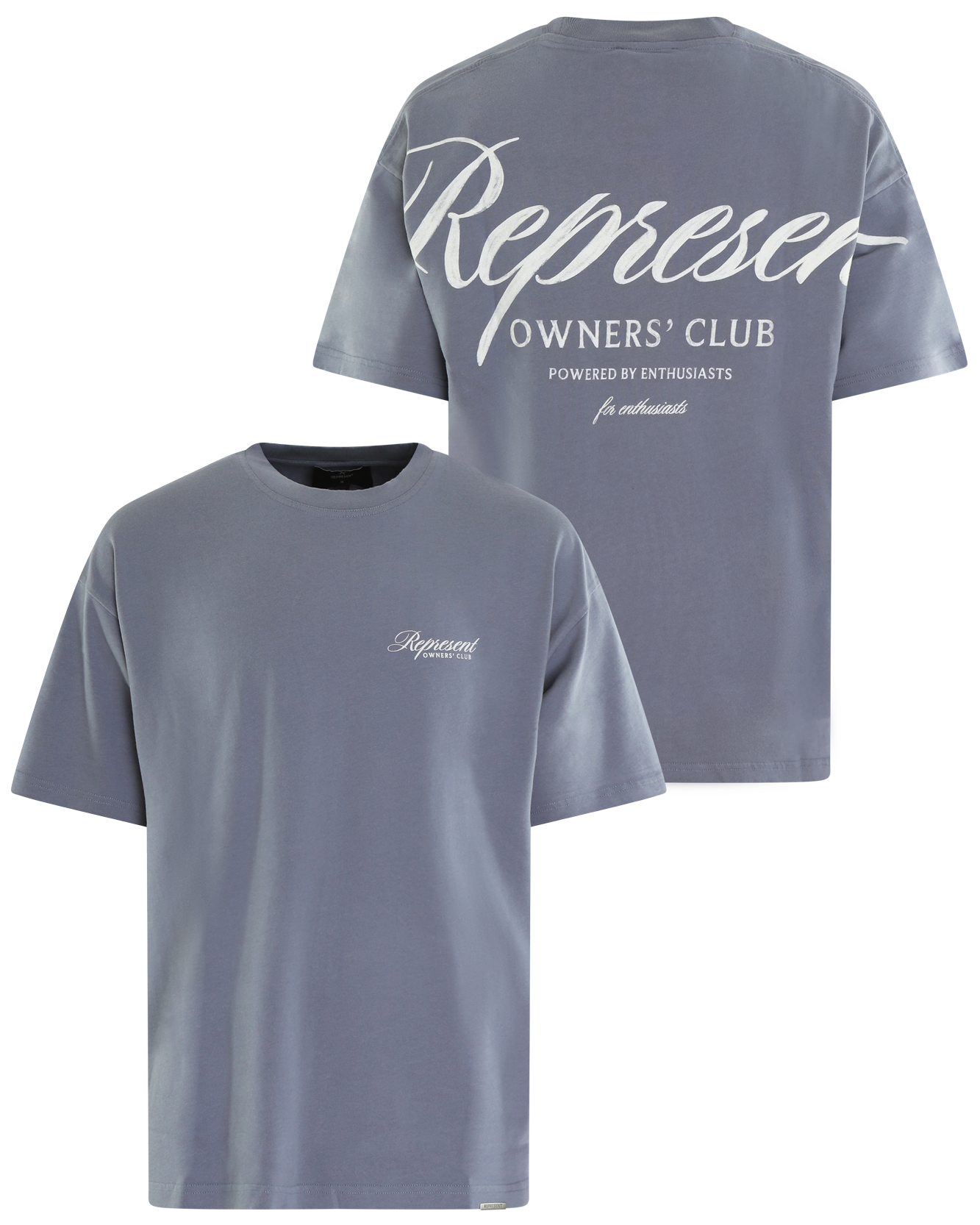 Heren Owners Script T-Shirt Blauw