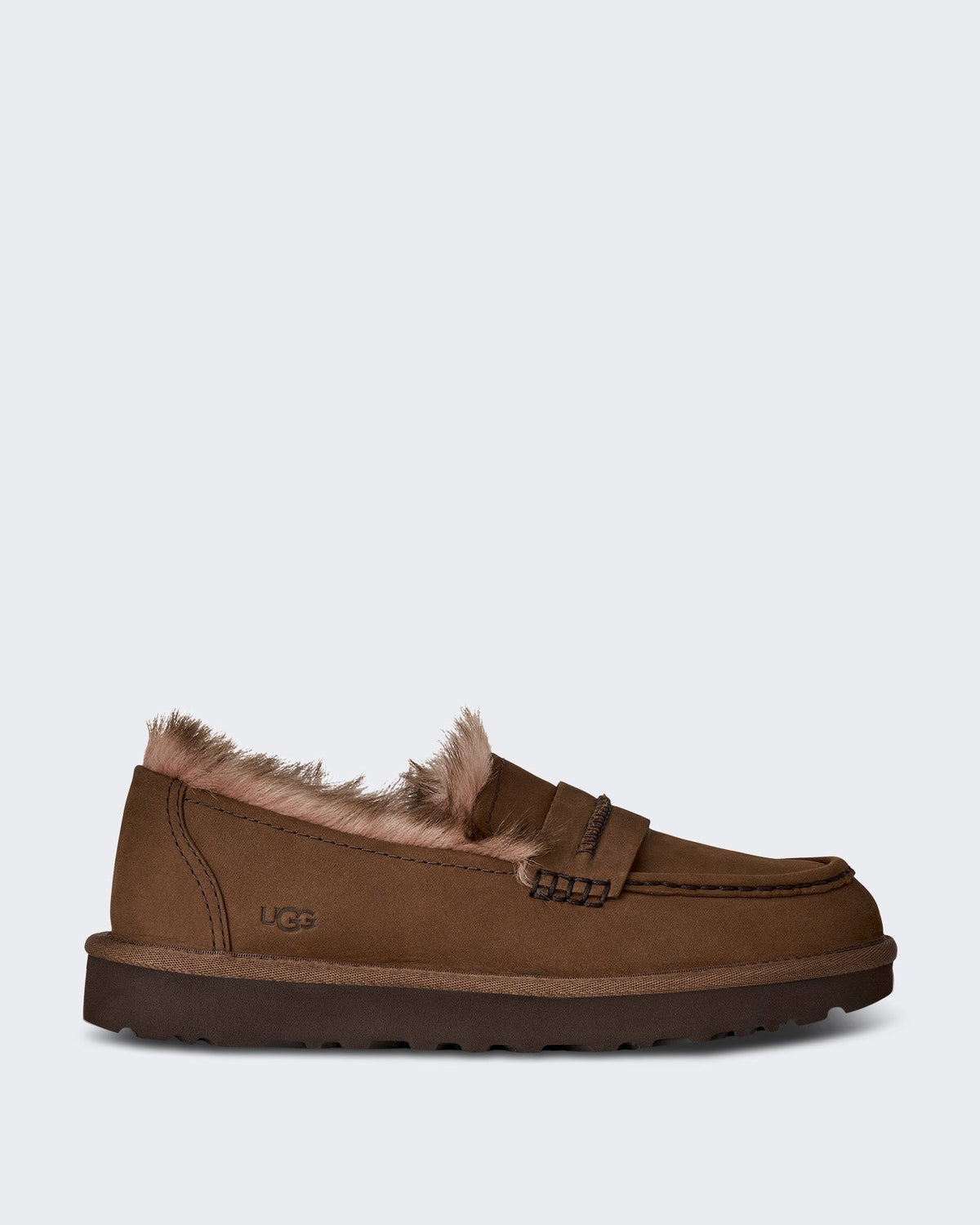 UGG Dames Loafer van nubuck leer in donker Beige - Eleganza.nl