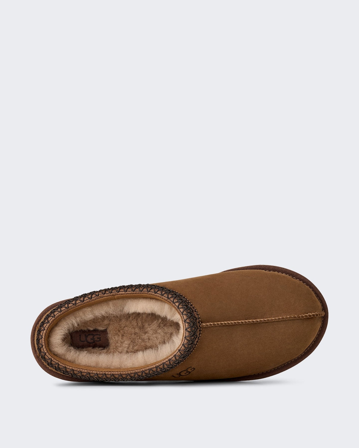 UGG Heren Slipper van nubuck leer in donkere tint Beige - Eleganza.nl