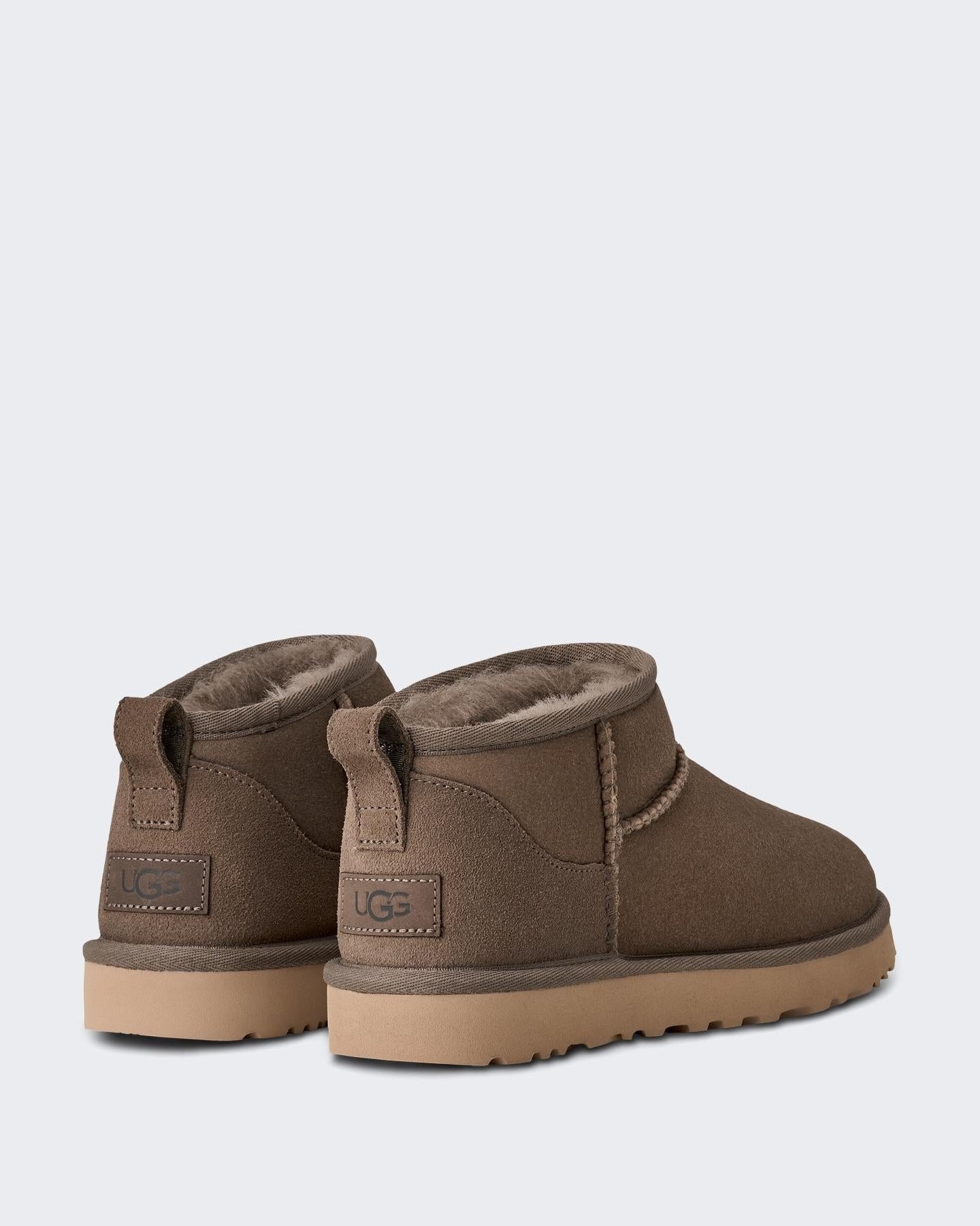 UGG UGG Dames Ultra Mini Dried Orega Taupe enkellaarsjes - Eleganza.nl