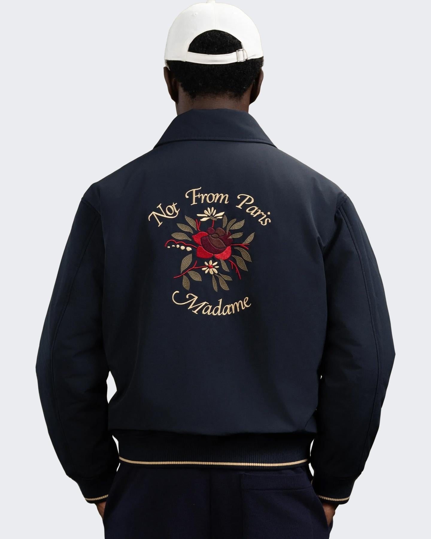 Heren Bomber Slogan Rose