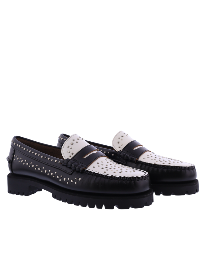 Dames Dan Studs Loafer Zwart/Wit