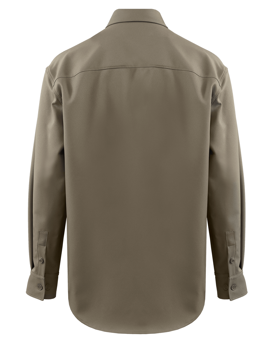 Heren Drill Milit Overshirt Beige