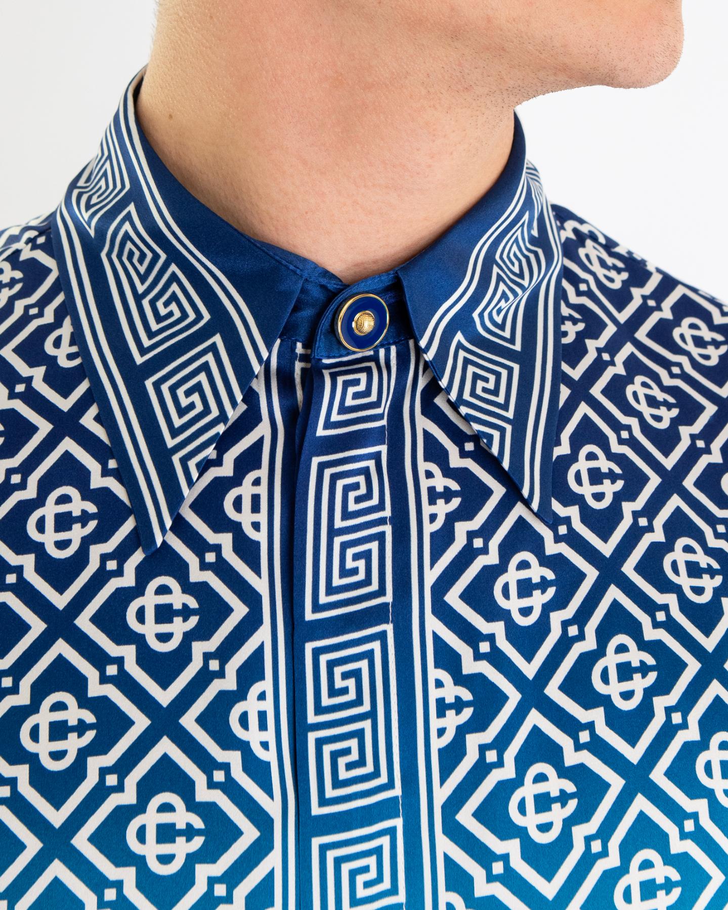 Heren Classic Collar Shirt Blauw