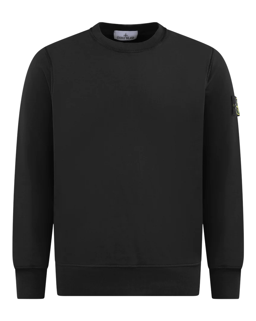 Heren Logo-Patch Sweater Zwart