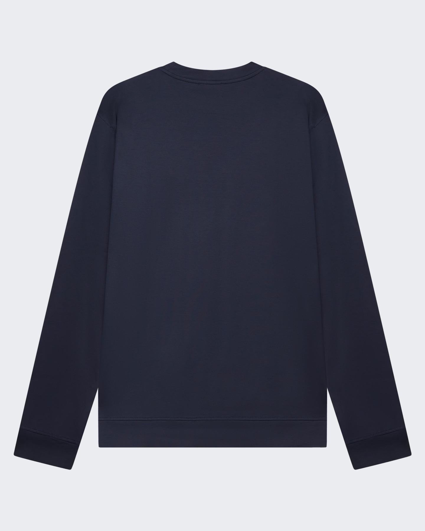 VALENZA Heren Heavy Supima Sweater Blauw - Eleganza.nl