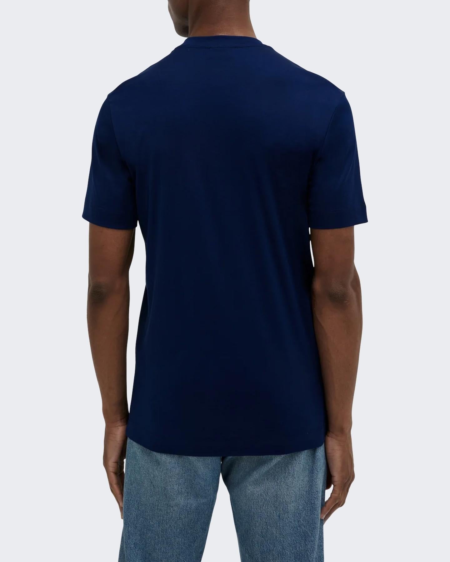 VALENZA Heren Interlock Supima T-Shirt Blauw - Eleganza.nl