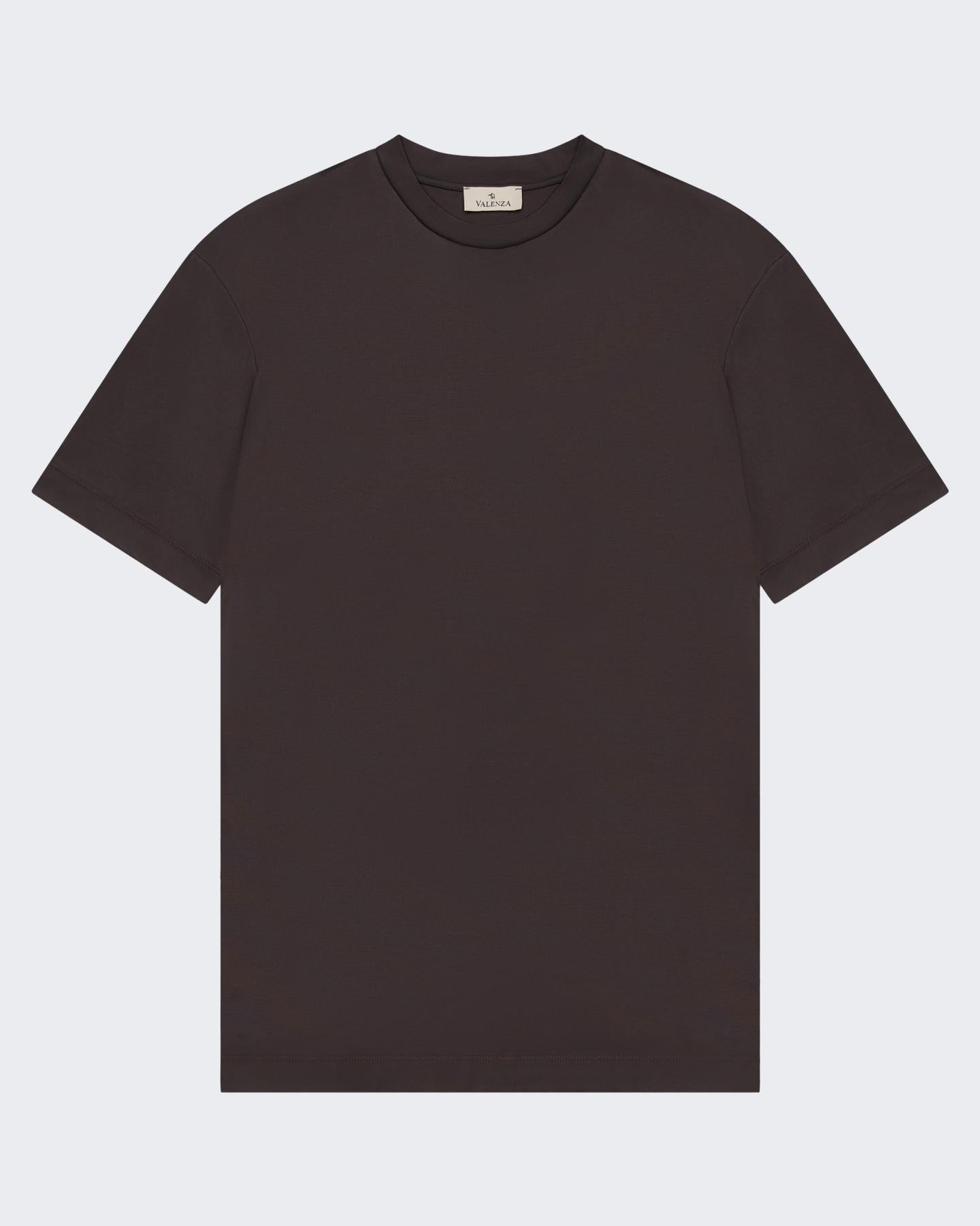 VALENZA Heren Interlock Supima T-Shirt Grijs - Eleganza.nl