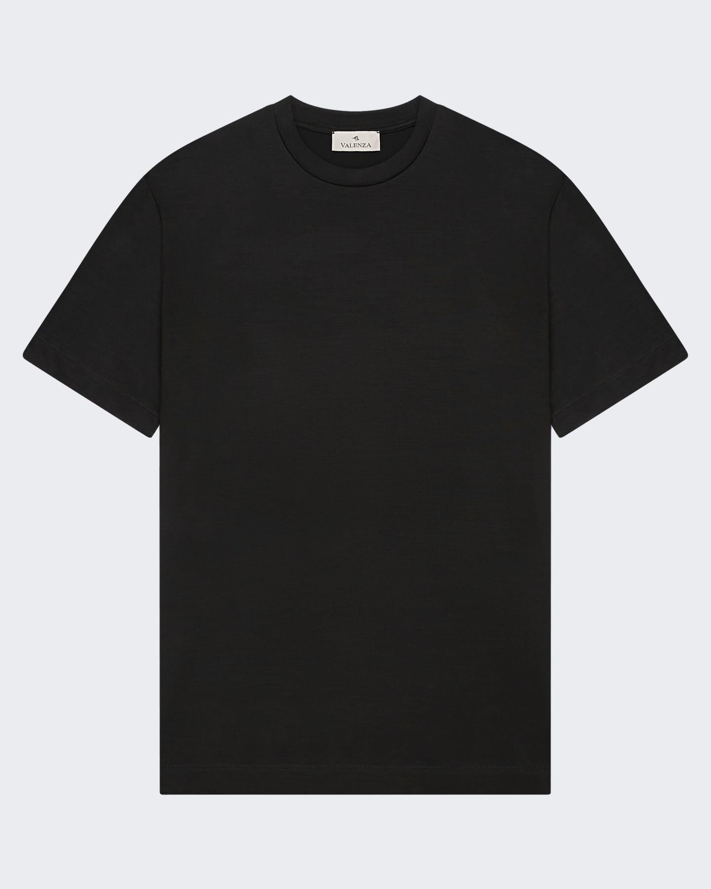 VALENZA Heren Merino T-Shirt Crew Neck - Eleganza.nl