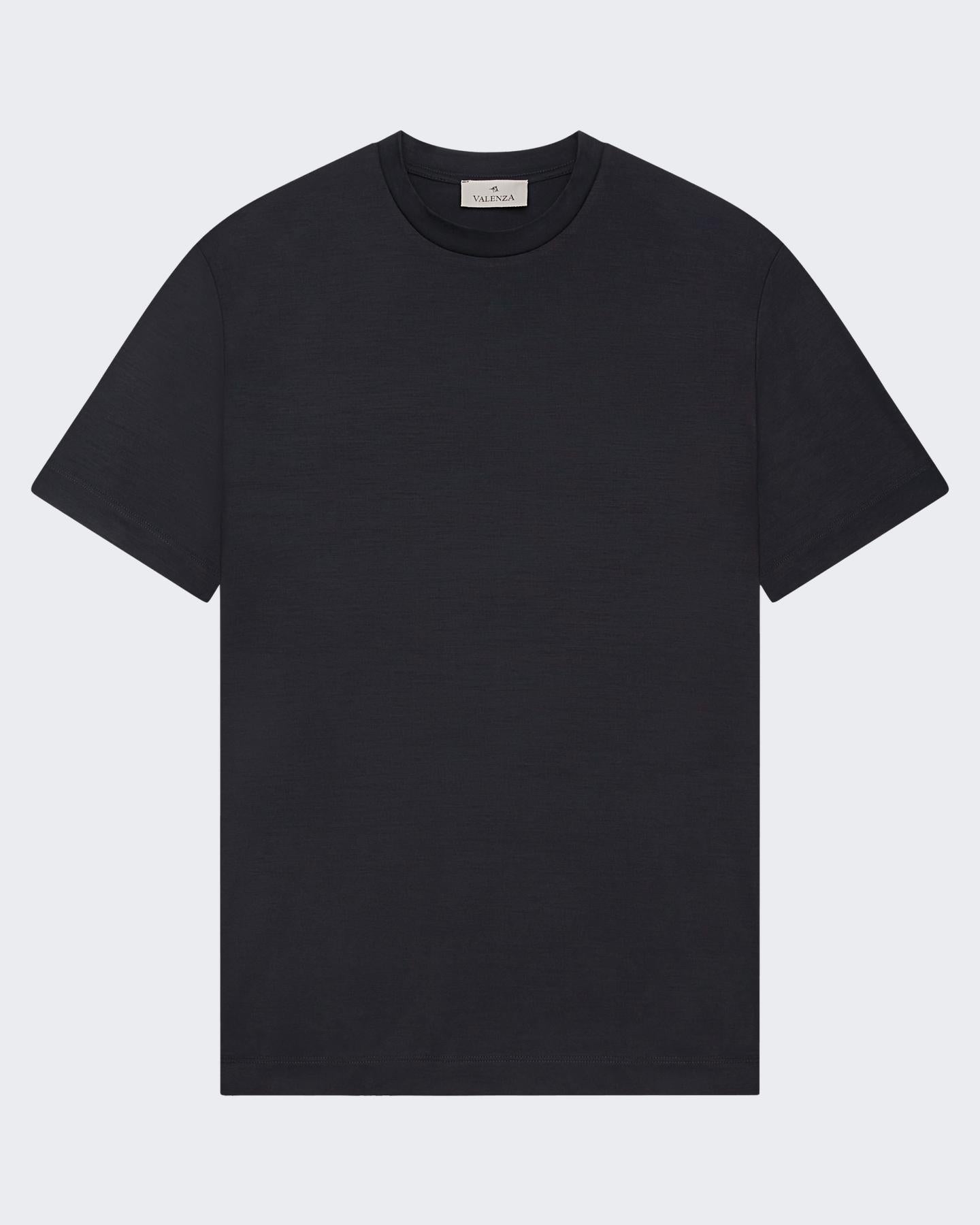 VALENZA Heren Merino T-Shirt Crew Neck - Eleganza.nl