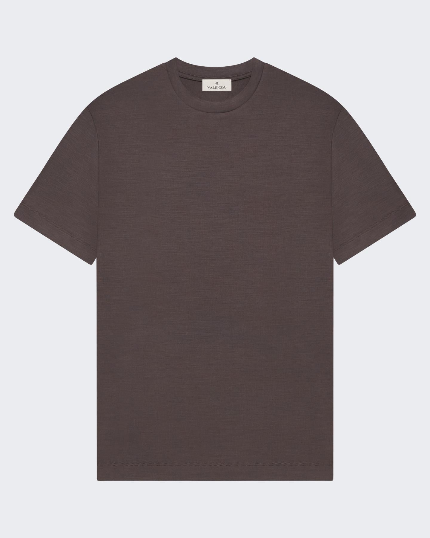 VALENZA Heren Merino T-Shirt Crew Neck - Eleganza.nl