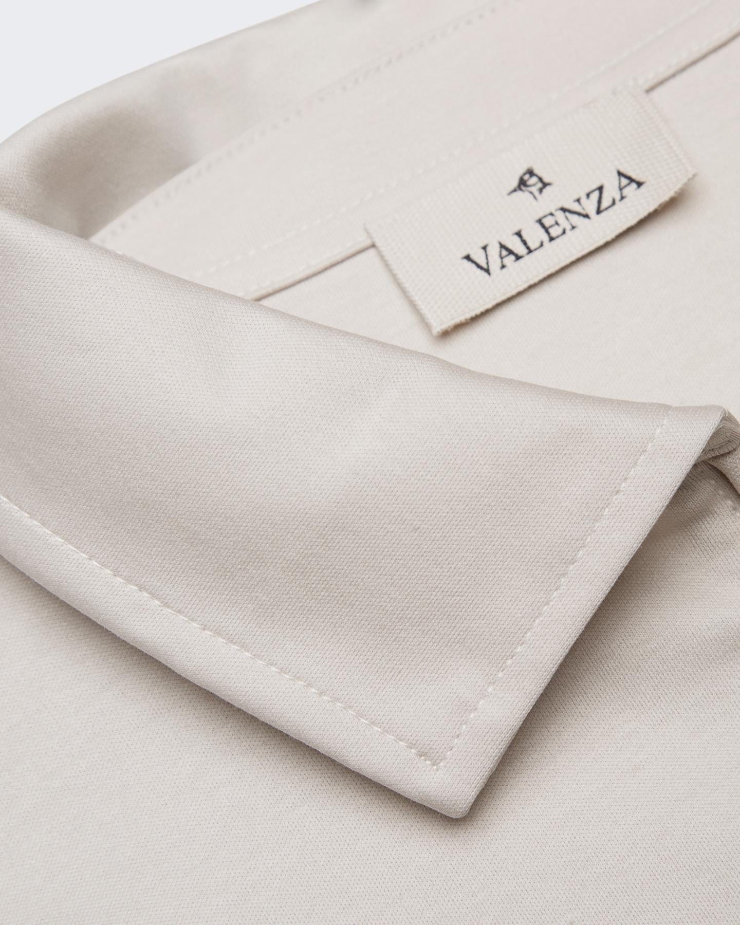 VALENZA Heren Supima Polo Zip Collar L/S - Eleganza.nl