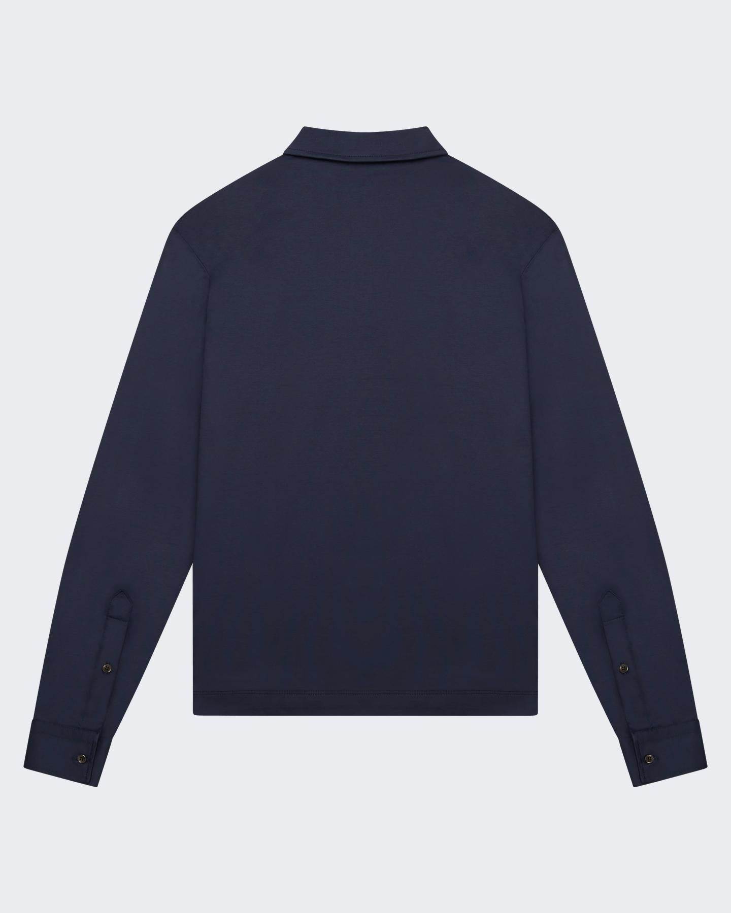 VALENZA Heren Supima Polo Zip Collar L/S - Eleganza.nl