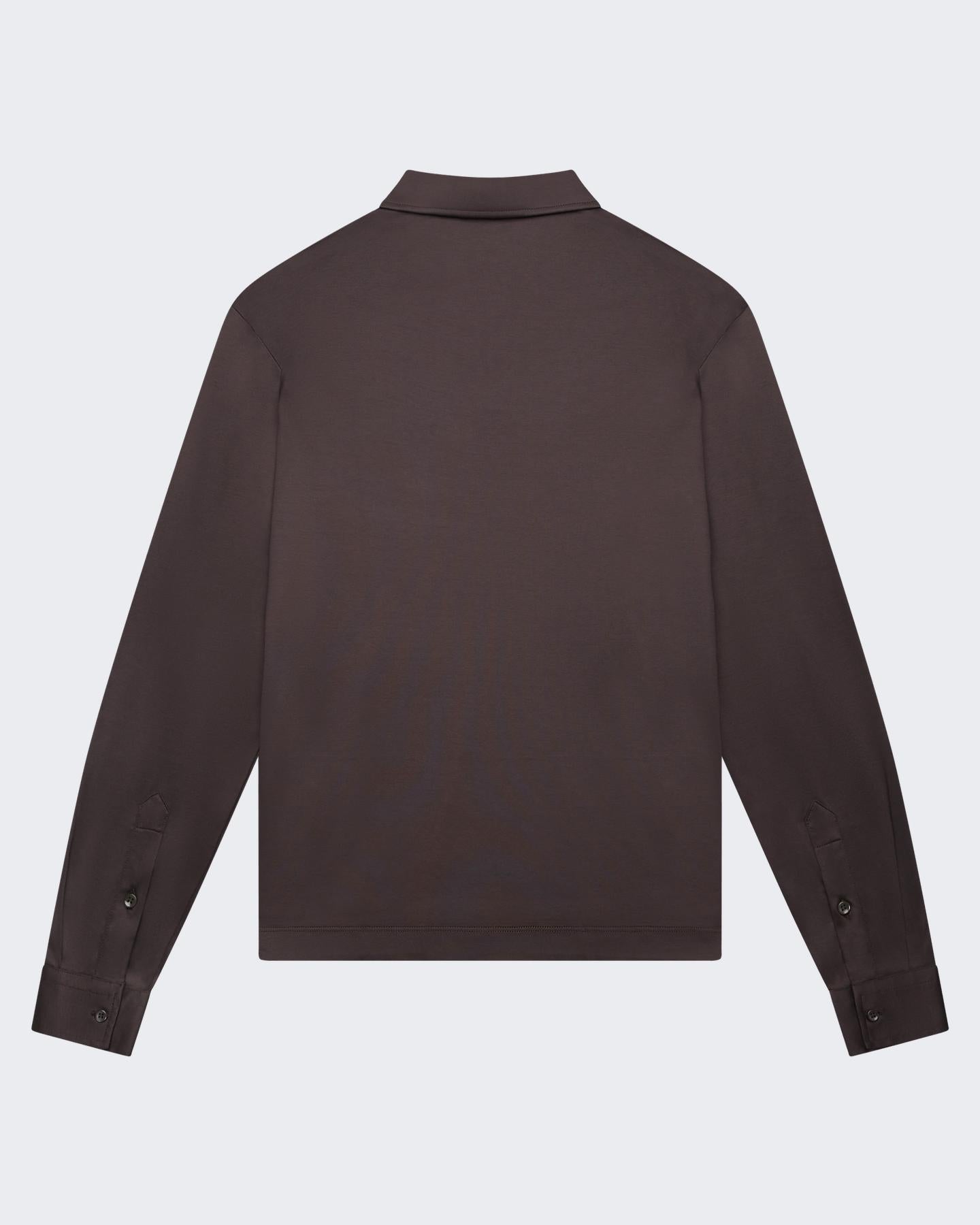 VALENZA Heren Supima Polo Zip Collar L/S - Eleganza.nl