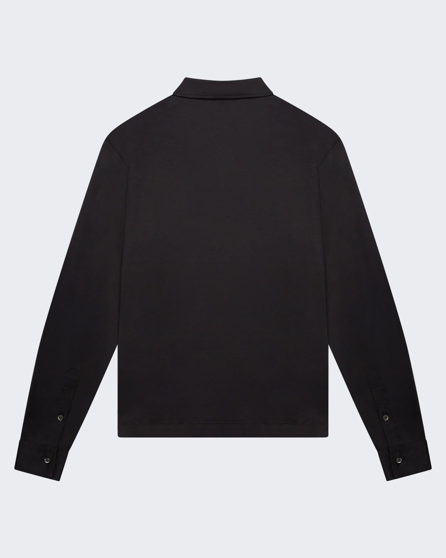 VALENZA Heren Supima Polo Zip Collar L/S - Eleganza.nl