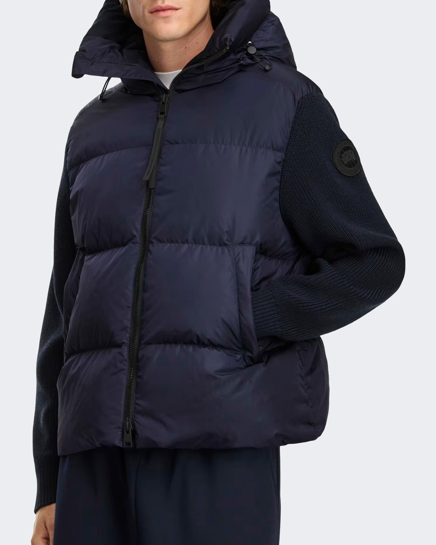 Heren Hybridge Grove Knit Hood Blauw