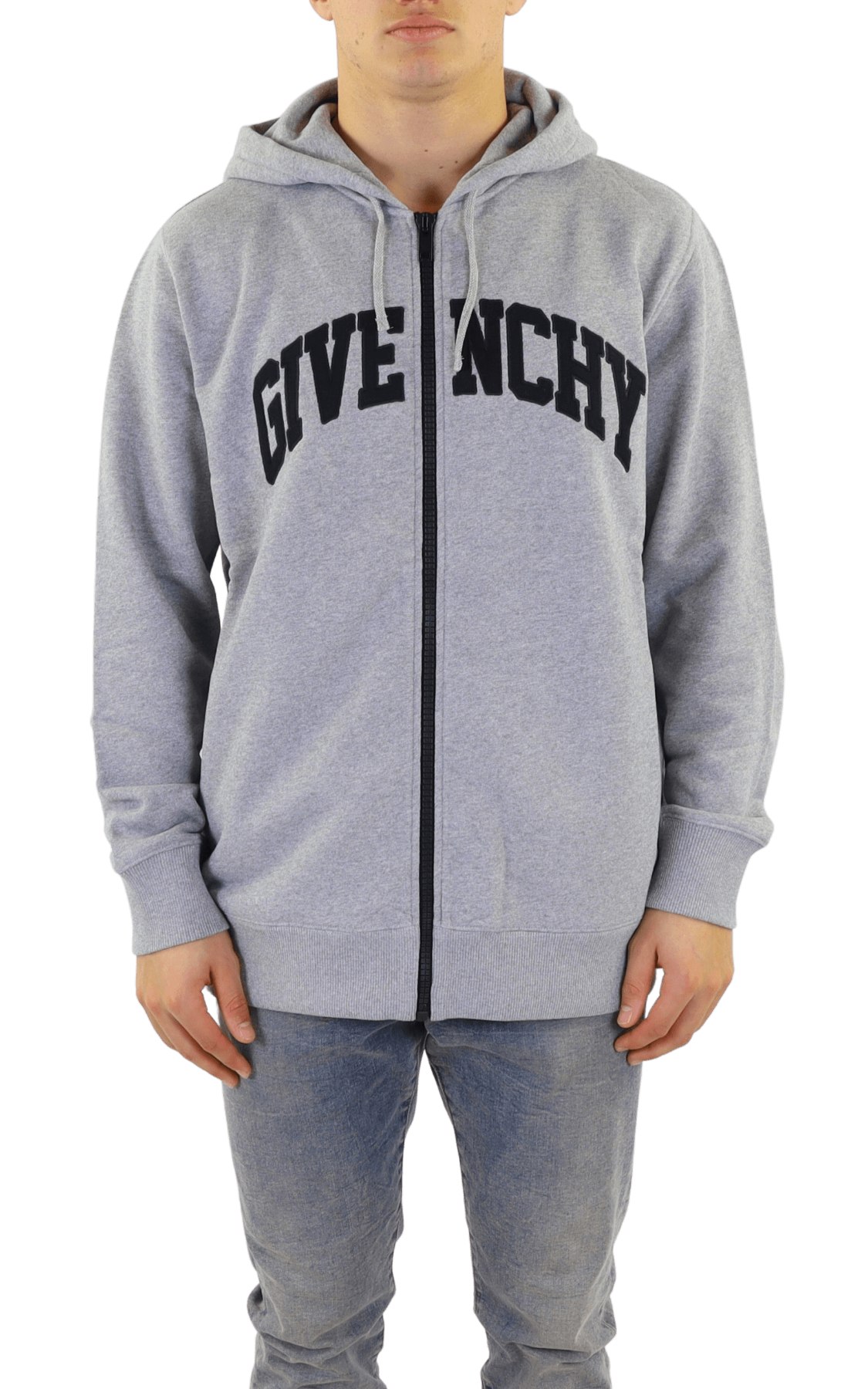 Heren Classic Zip-Up Hoodie Grijs