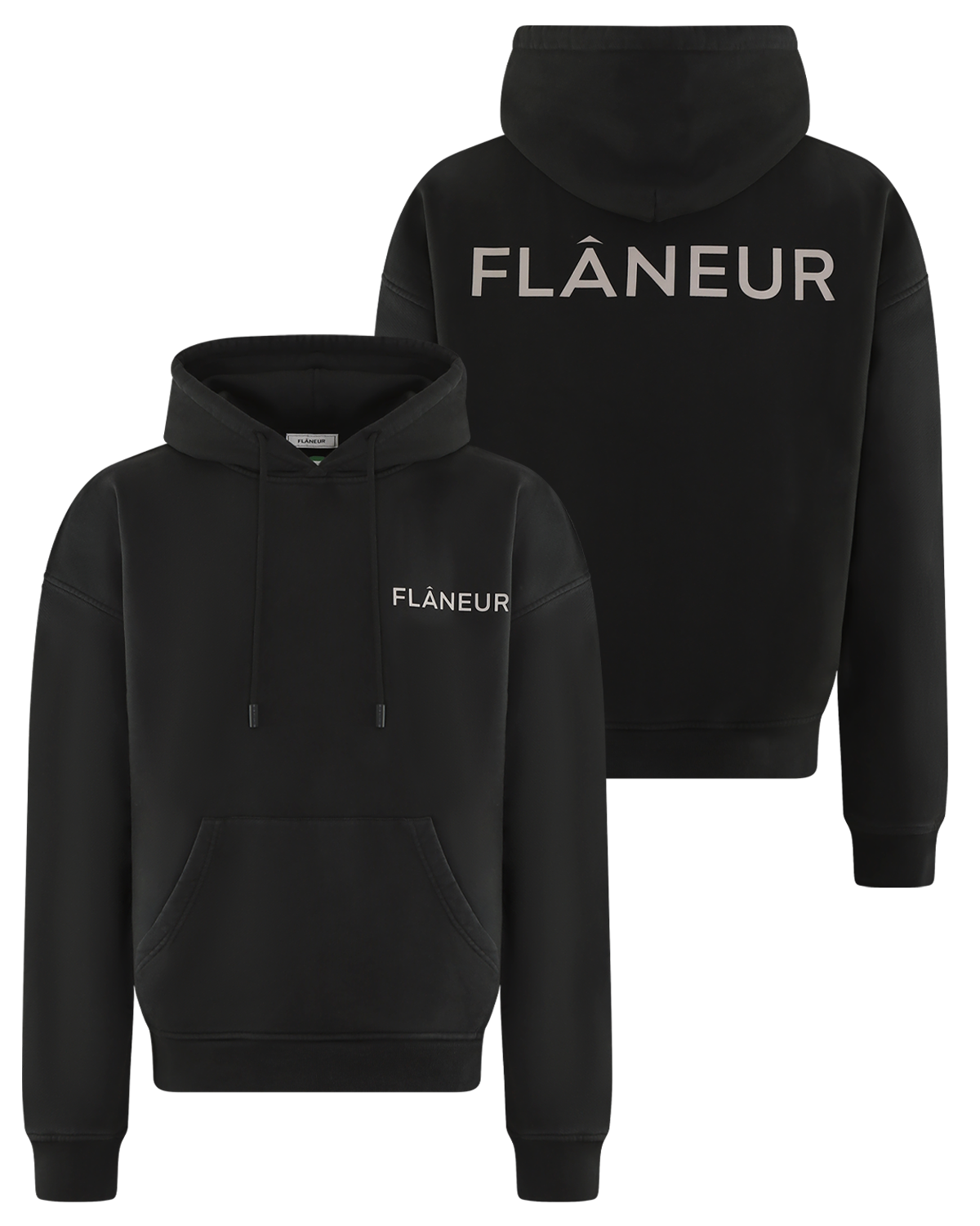 Heren Double Logo Washed Hoodie