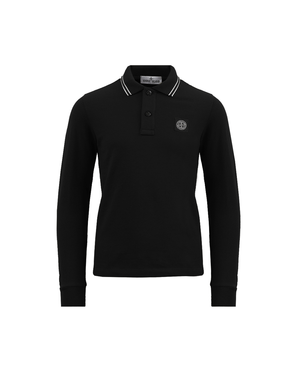 Kids Logo Polo Longsleeve Zwart