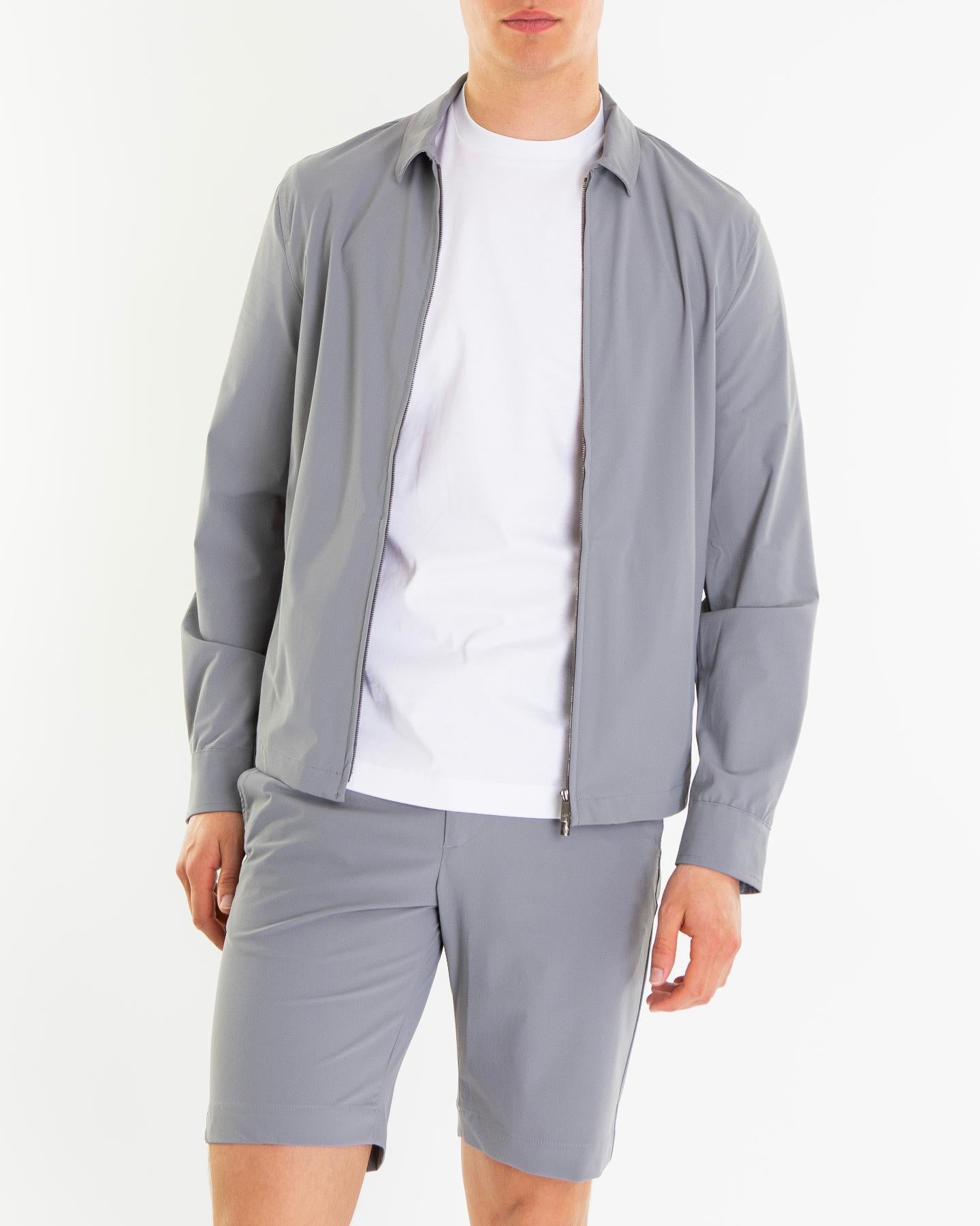Heren Tech Stretch Overshirt Grijs