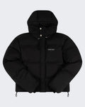 Heren Hooded Puffer Jacket Zwart — huidige kleur