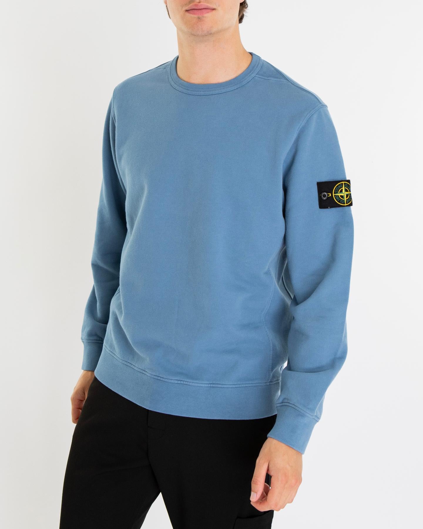 Heren Logo-patch Sweater Blauw