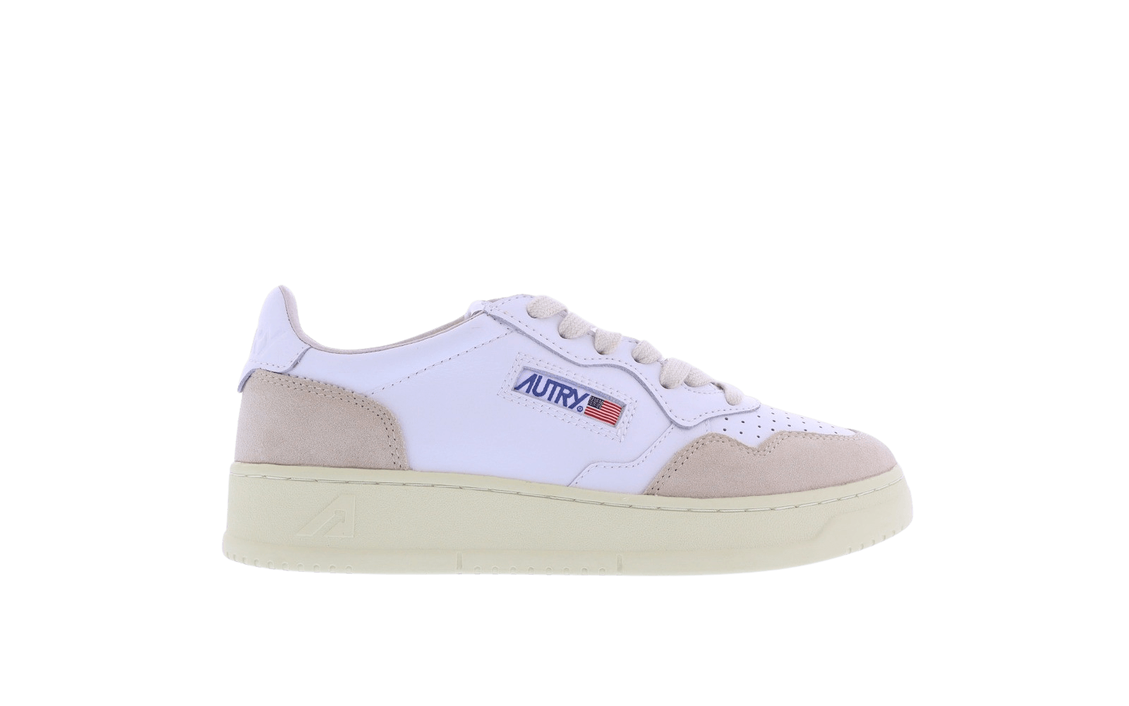 Dames Autry 01 Low leer/suede wit