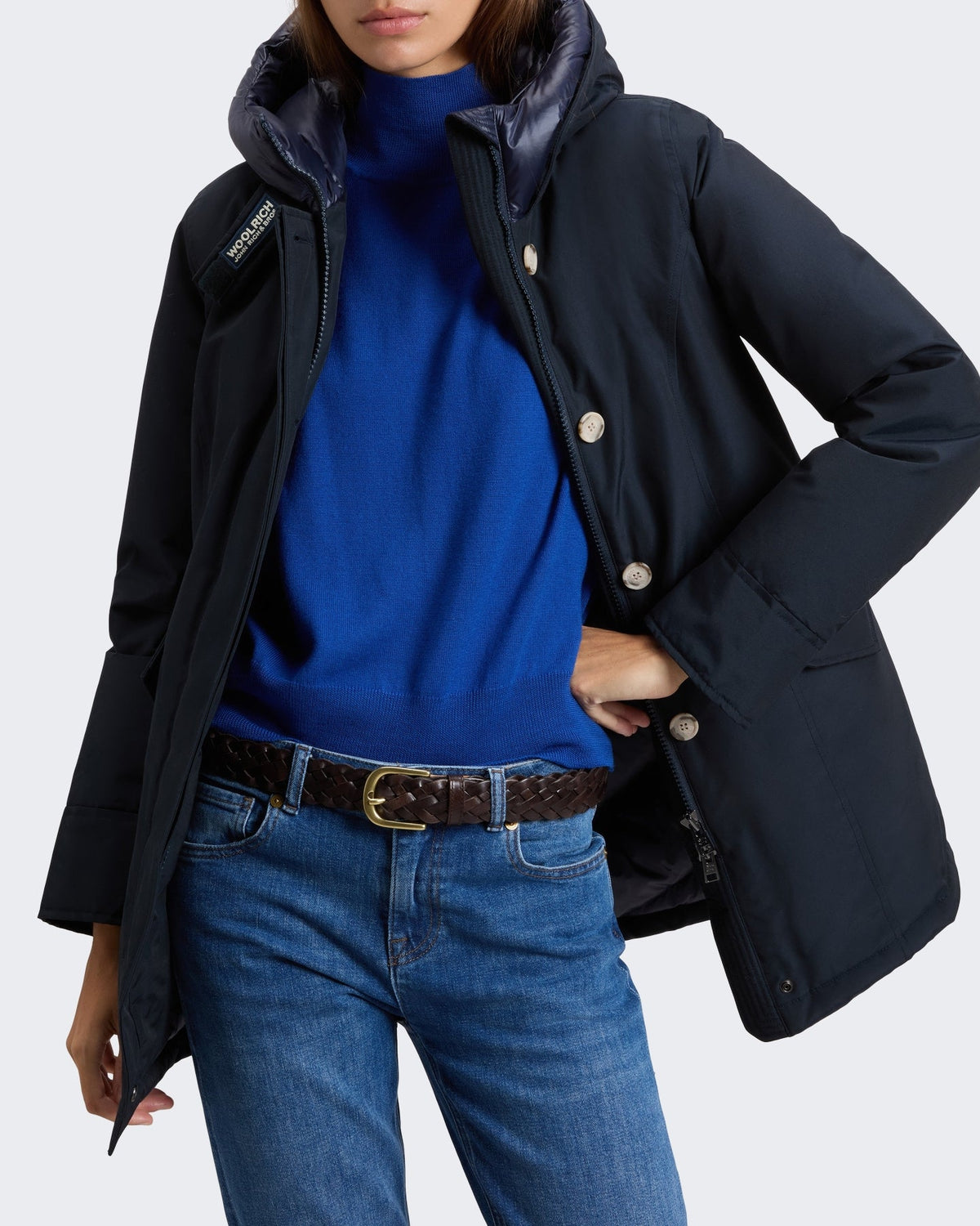 Woolrich Dames Arctic Parka winterjas met capuchon Blauw - Eleganza.nl