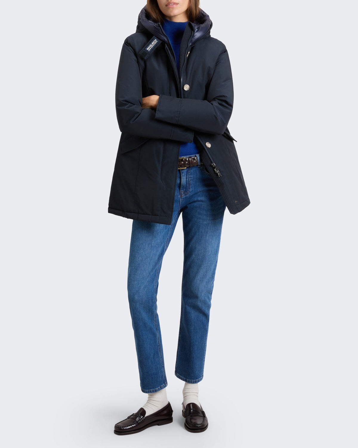 Woolrich Dames Arctic Parka winterjas met capuchon Blauw - Eleganza.nl