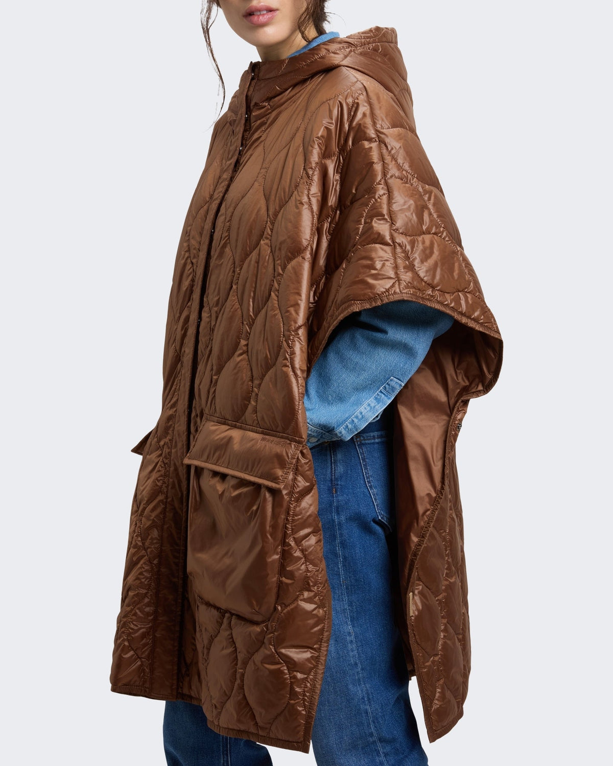 Woolrich Dames Light nylon cape Beige - Eleganza.nl