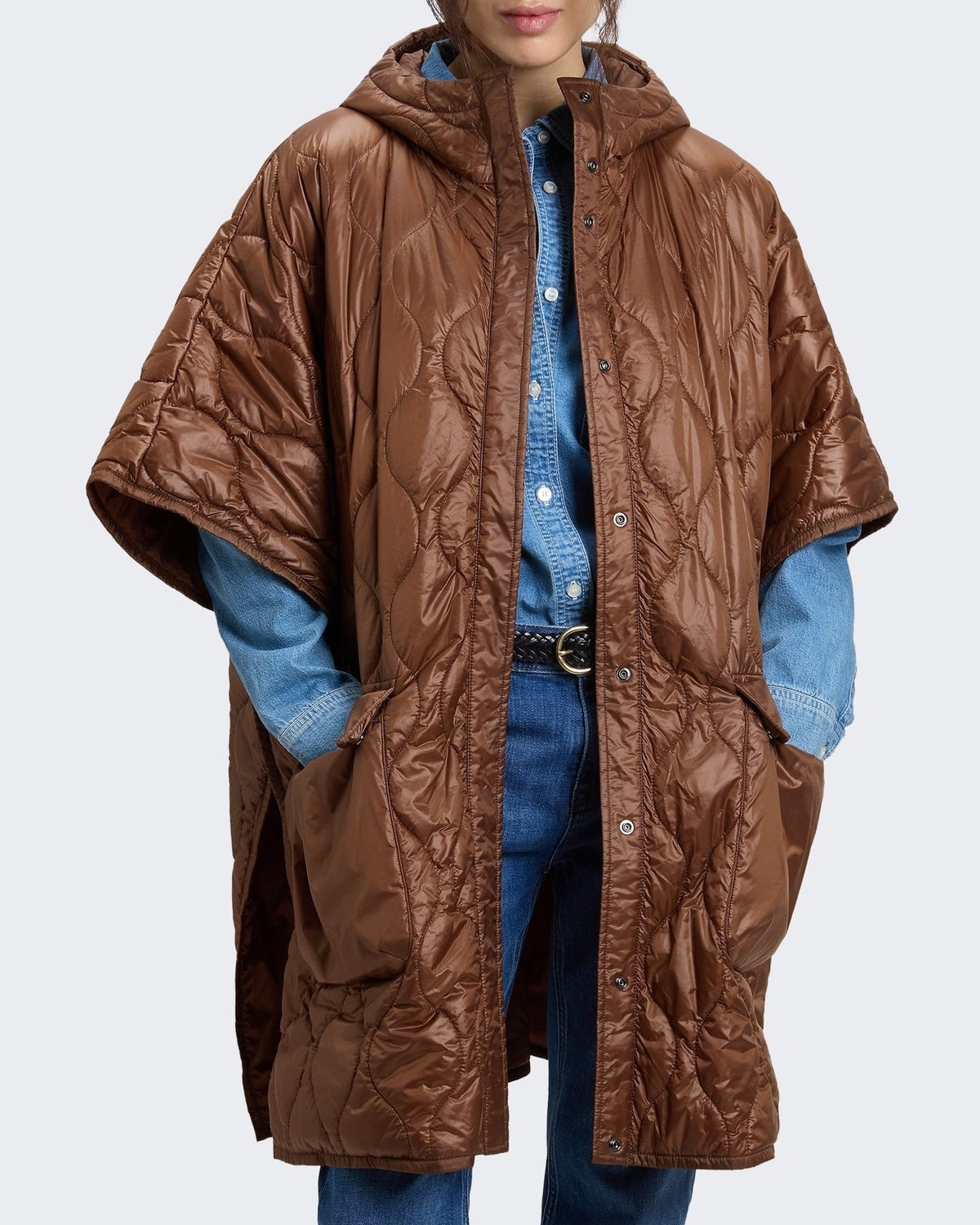 Woolrich Dames Light nylon cape Beige - Eleganza.nl
