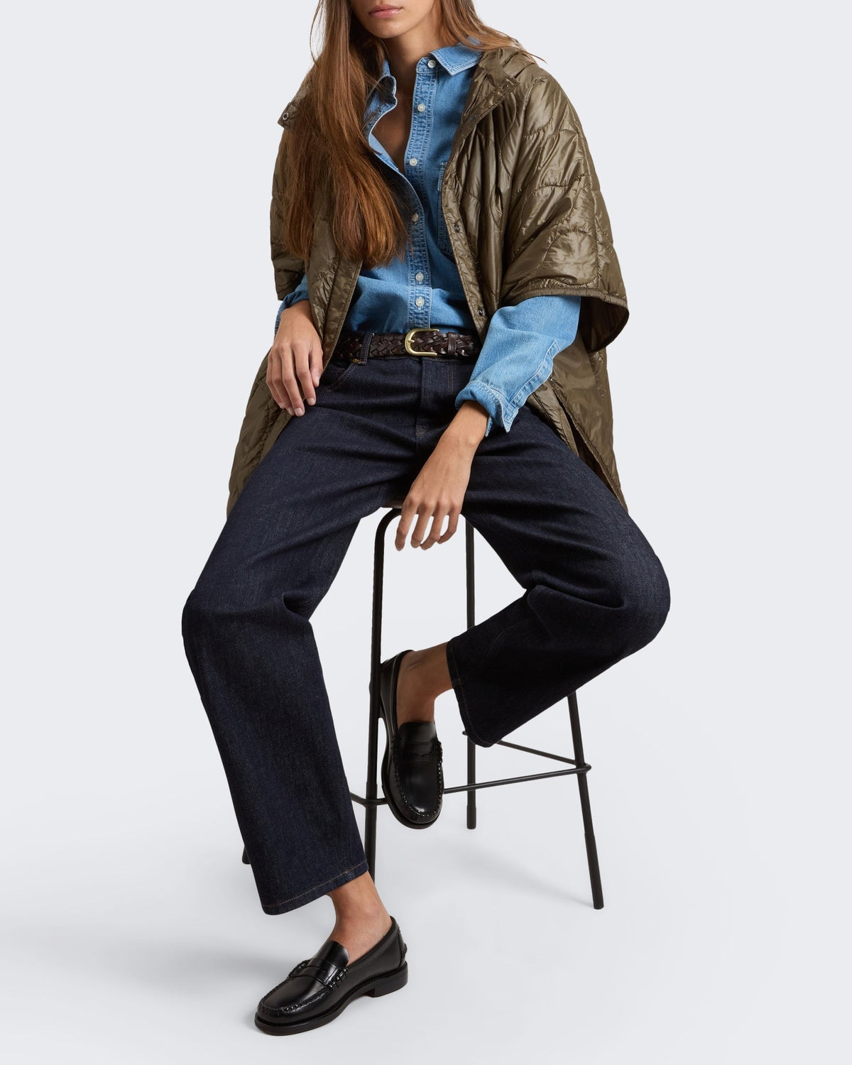 Woolrich Dames Light nylon cape Groen - Eleganza.nl