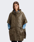 Damen Light nylon cape Grün — huidige kleur