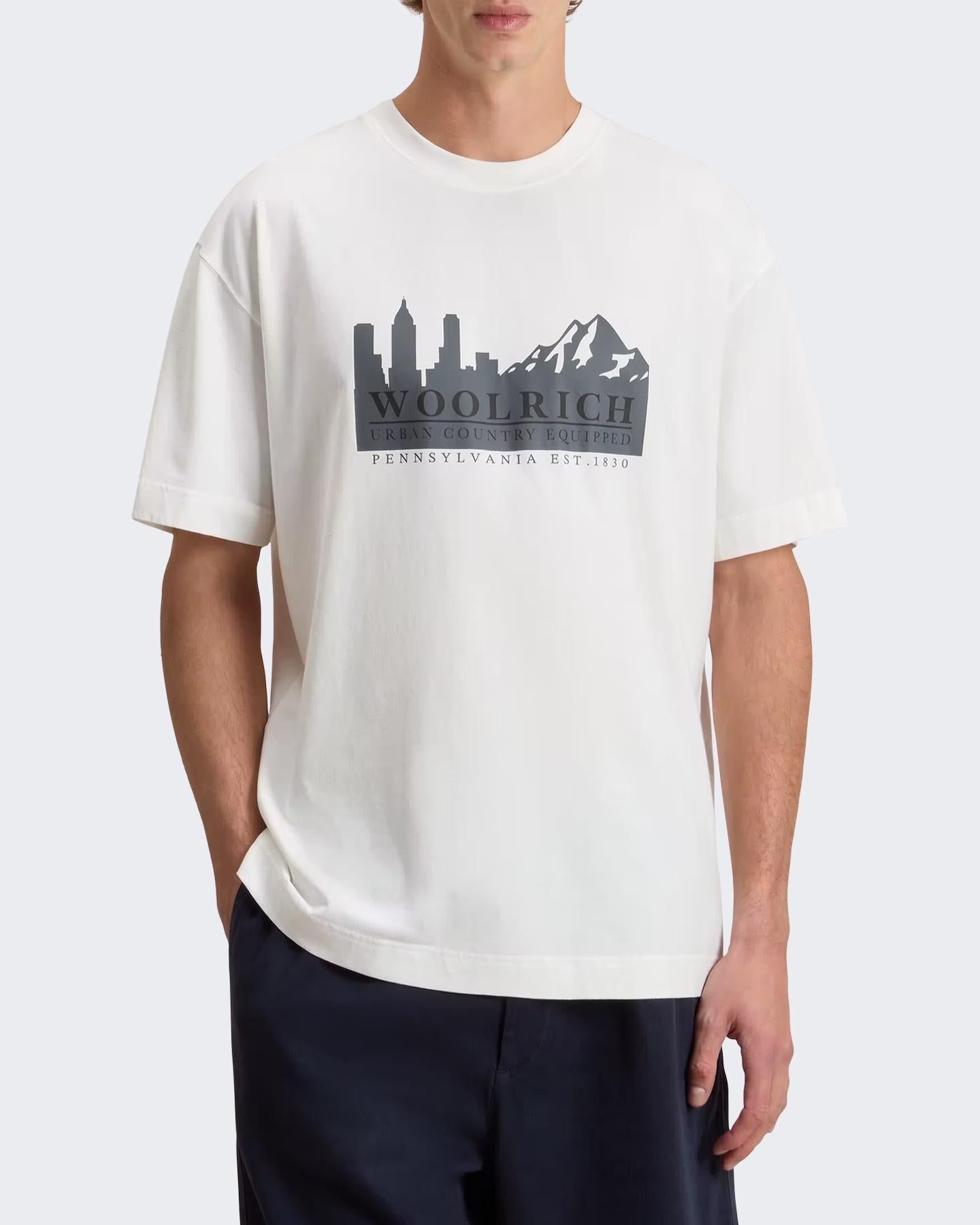 Woolrich Heren Cotton Graphic T-Shirt - Eleganza.nl